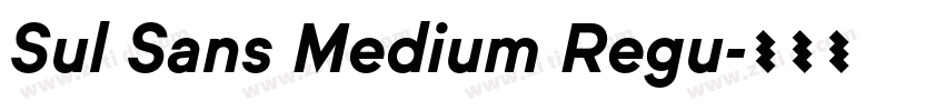 Sul Sans Medium Regu字体转换